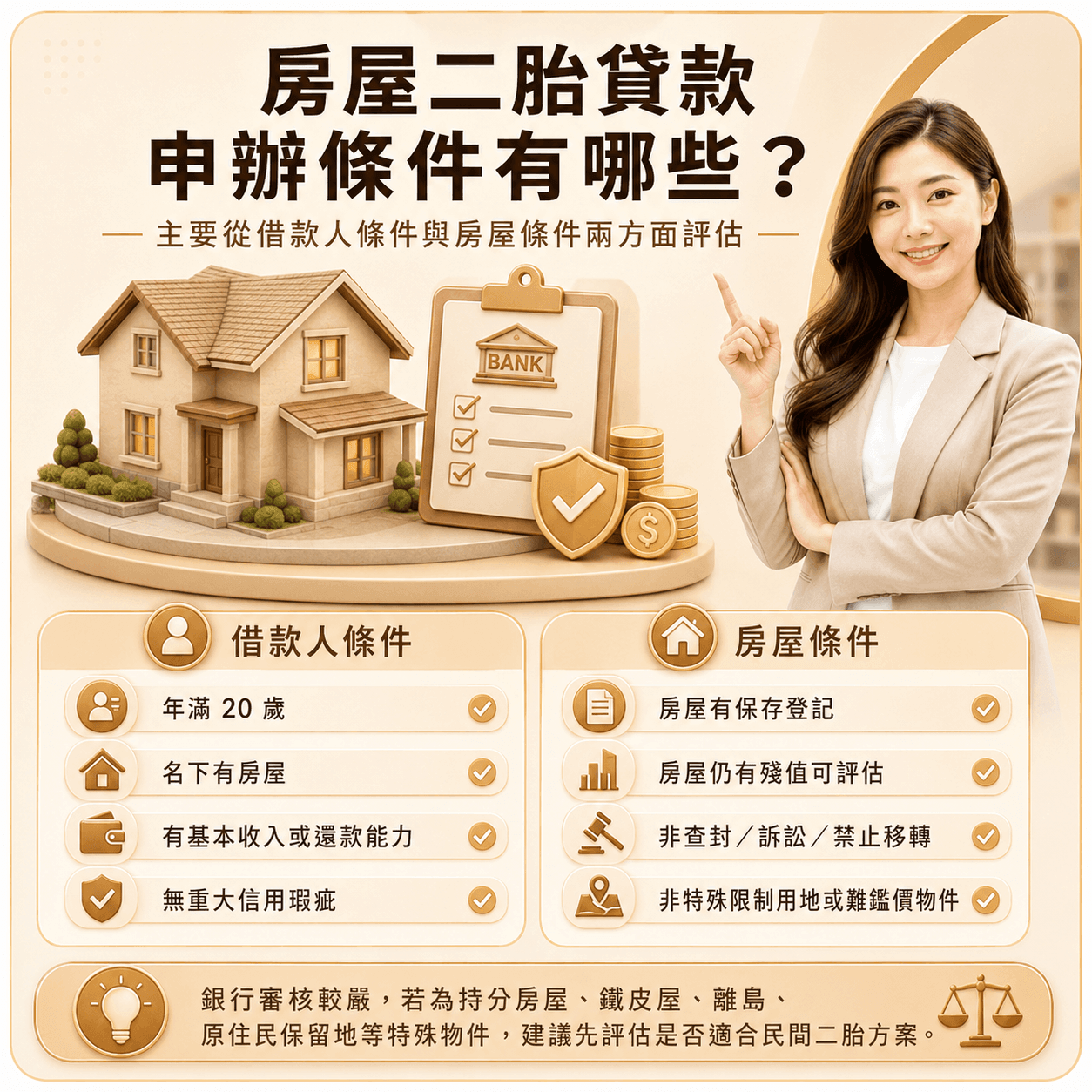 房屋二胎貸款申辦條件
