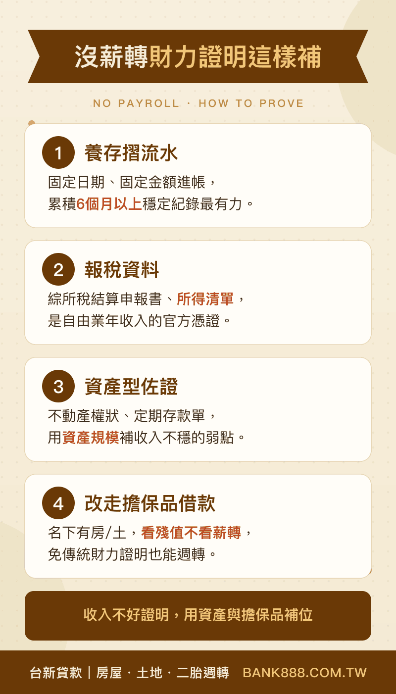 沒薪轉財力證明這樣補
